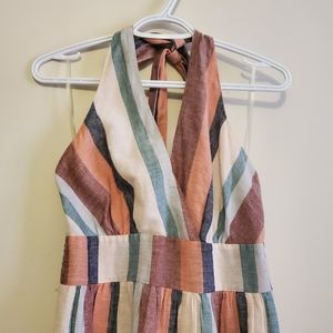 Striped halter dress